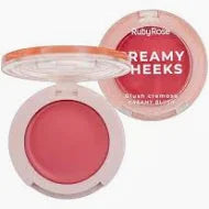 Blush Cremoso Creamy Cheeks Ruby Rose Linha Rosa MS