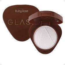 Iluminador Baked Glass PELE ASIÁTICA Ruby Rose - Glow Natural Textura Fina e Aveludada MS