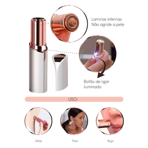 Depilador Elétrico Batom Indolor Portátil Facial Touch Removedor de Pêlos Indesejados Recarregável Peach Fuzz