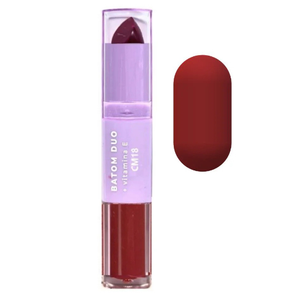 Batom Duo Com Vitamina E Mood Matte HB8614 - RUBY ROSE