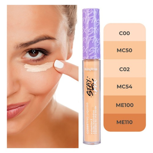 Corretivo LĂquido Alta Cobertura Ruby Rose Stay Fix - Cores