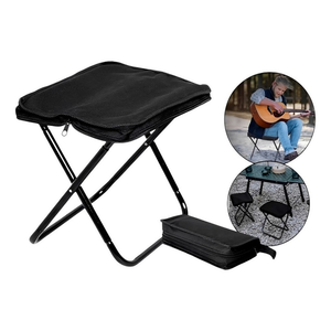 Banqueta Banquinho Dobrável Alumínio Várias Utilidades C/ Bolsa Ziper