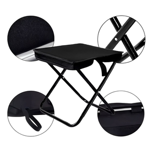 Banqueta Banquinho Dobrável Alumínio Várias Utilidades C/ Bolsa Ziper