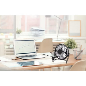 Mini Ventilador De Mesa USB Preminum Metal Portátil 15CM Compacto 4 Pás Marca YEPP TECH
