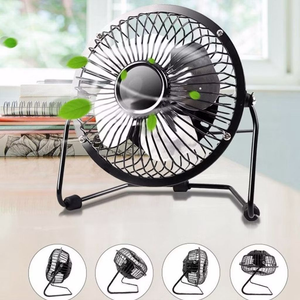 Mini Ventilador De Mesa USB Preminum Metal Portátil 15CM Compacto 4 Pás Marca YEPP TECH