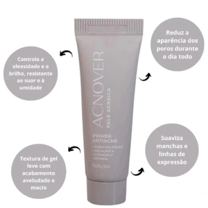 Primer Facial Antiacne Acnover Ruby Rose–Pele Acneica, Controle de Oleosidade e Fixação da Maquiagem
