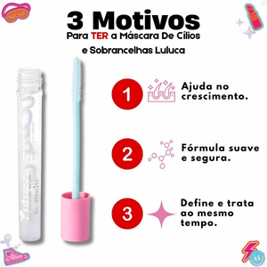 Máscara De Cílios e Sobrancelhas Luluca By Melu Brow It Up So Cristal