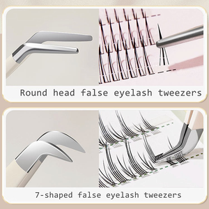 GECOMO Pinça De Cílios Falsa Aço Inoxidável Segura De Precisão