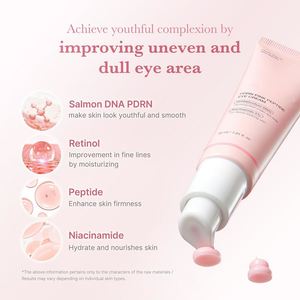 medicube Salmon DNA PDRN Pink Peptide Eye Serum Com Niacinamida E Retinol De Pureza 99 % Para Linhas Finas , Tom De Pele