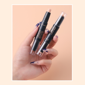 Bastão De Contorno De Duas Cabeças : Sombra De Nariz , Destaque E Corretivo Para Maquiagem 3D V-Face