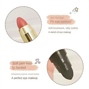 Sombra Em Bastão Com Glitter De Ponta Dupla , À Prova D'água , De Longa Duração , Iniciante E Presente , Maquiagem .