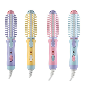 Mini Escova Modeladora Portátil Enrola Cabelo Alisadora Bivolt