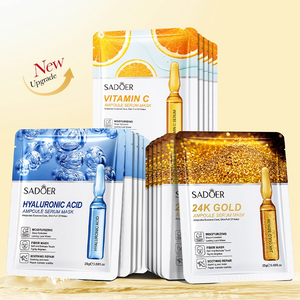 24K Ouro/Ácido Hialurônico/Vitamina C Ampola Soro Máscara Para Clareamento Hidratante Iluminar A Pele 25g