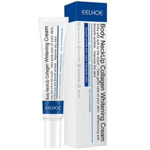 Creme para o pescoço EELHOE com 20g de colágeno, clareador, que reduz linhas, hidrata e firma a pele.