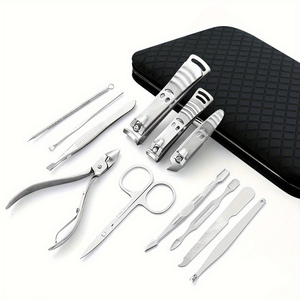 Kit de Manicure Portátil com Cortador de Unhas, Pinça e Tesour