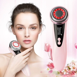 4 Em 1 Dispositivo De Beleza Vermelho & amp ; Terapia Com Luz Azul Rejuvenescimento Da Pele Aperto Cuidados Os Olhos Limpeza Facial Lift Face Massager