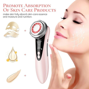 4 Em 1 Dispositivo De Beleza Vermelho & amp ; Terapia Com Luz Azul Rejuvenescimento Da Pele Aperto Cuidados Os Olhos Limpeza Facial Lift Face Massager