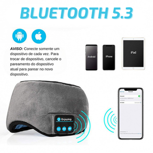 Tapa Olho Máscara Dormir Fone De Ouvido Bluetooth Confortável