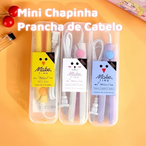 Mini Chapinha Prancha De Cabelo Pequena Portátil Chapinha Profissional Com Case Transporte Bivolt