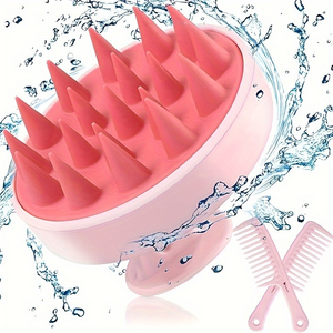 Escova De Shampoo De Silicone Macio Limpa E Remove Caspa , Massageia O Couro Cabeludo Alivia Coceira