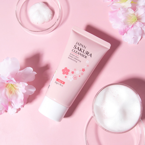 LAIKOU Cleanser Japonês Sakura 50g Hidratante E Limpador Facial Suave Para Pele Seca