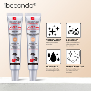 Creme Facial CC Corretor de Cor com Centella Asiatica, BB Cream Reparador e Base Líquida Clareadora - 45ml.