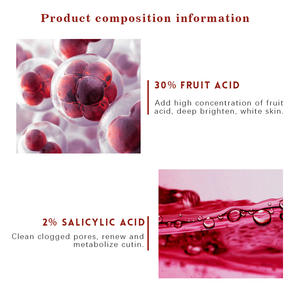 A Essência Facial De Ácido De Frutas Pode Melhorar Pele Áspera , Limpa E Profundamente Elástica , Macia Esfoliante 30ml