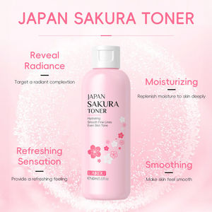 LAIKOU Japão Sakura Tônico Suavizante Hidratante Mesmo Tom De Pele Linhas Finas Suaves 160ml