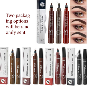 Lápis De Sobrancelha Líquido 4 Cabeças-Maquiagem Impermeável De Longa Duração Multicolorida