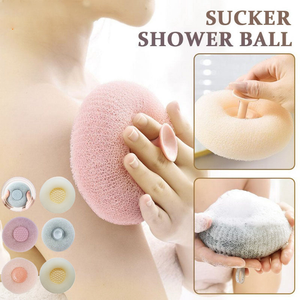 Bola De Banho Com Ventosa , Espuma Rica , Purificador Corporal , Massagem , Esponja Esfoliante