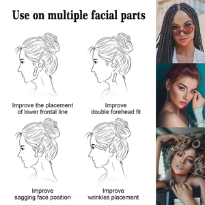 100pcs Adesivos de Elevação Facial Impermeáveis Transparentes em Formato V Invisível Fita Adesiva Facial Fina Rugas