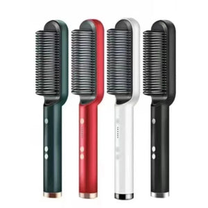 Escova Alisadora Bivolt 5 em 1 - Alisa, Hidrata, Modela, Alinha e Anti-Frizz