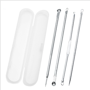 Kit 4 Extrator Cureta Tira Acne Cravos E Espinha Limpeza