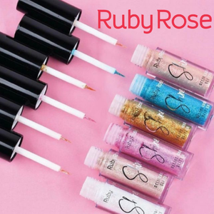 Delineador Colorido Glitter Shine Ruby Rose - Hb8416