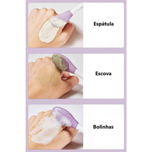 KIT 2/5 Peças Pincel de silicone para aplicação de máscara- SKINCARE Carpei