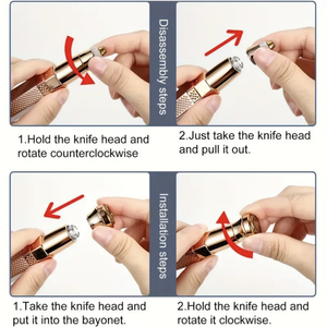 4 Em 1 Aparador De Sobrancelhas E Depilação Facial Para Mulheres Sem Fio Portátil Cabeça Substituível USB -L4