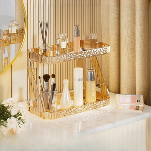 Prateleira Organizadora De Diamante Acrílico Suporte De Maquiagem Mesa Multiuso