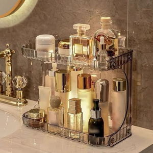 Prateleira Organizadora De Diamante Acrílico Suporte De Maquiagem Mesa Multiuso