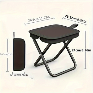 Banqueta Banquinho Dobrável Alumínio Várias Utilidades C/ Bolsa Ziper