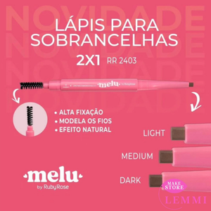 Lápis Para Sobrancelhas Chanfrada 2x1 RR 2403 - Melu By Ruby Rose