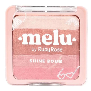 Blush Iluminador Shine Bomb Melu HB7233 - Ruby Rose
