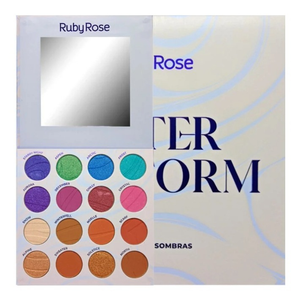 Paleta de Sombras Winter Storm Ruby Rose 16 Cores – Matte & Cintilante