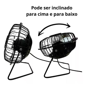Mini Ventilador De Mesa USB Preminum Metal Portátil 15CM Compacto 4 Pás Marca YEPP TECH