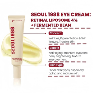 [K-SECRET] SEOUL 1988 Eye Cream: Retinal Liposome 4% + Fermented Bean, 30ml