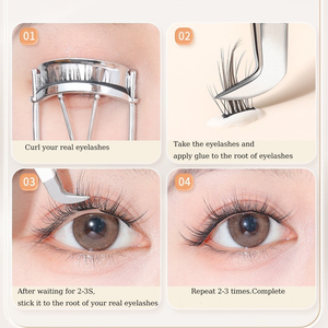 GECOMO Pinça De Cílios Falsa Aço Inoxidável Segura De Precisão