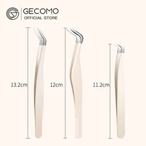 GECOMO Pinça De Cílios Falsa Aço Inoxidável Segura De Precisão