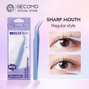 GECOMO Pinça De Cílios Falsa Aço Inoxidável Segura De Precisão