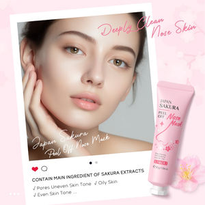 LAIKOU Japão Sakura Peel Off Nariz Máscara Limpeza Profunda Remoção De Cravo Tigh Dez Poros Hidratante 30g