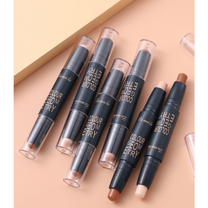 Bastão De Contorno De Duas Cabeças : Sombra De Nariz , Destaque E Corretivo Para Maquiagem 3D V-Face