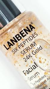 Sérum 6 Peptídeos 24K Gold Lanbena Anti Rugas Envelhecimento 15 ml MS